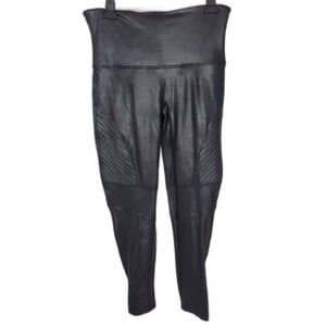 SPANX Moto faux stretch-leather leggings